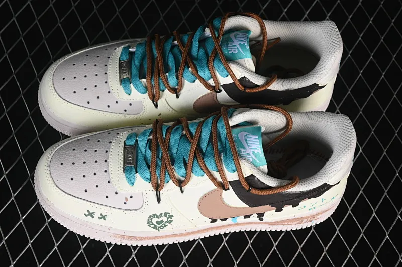 All categories Nk Air Force 1 Air Force series Nk Air Force 1 Low Nike Air Force 1'07 Low "Mint Doodle" Hand-painted graffiti Lime stains Air Force 1 low-top casual sneakers DZ1382-121